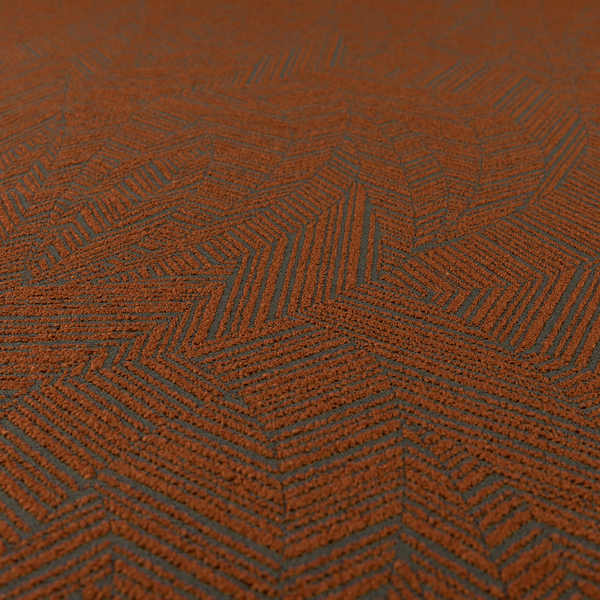 Cotswold Abstract Pattern Orange Colour Upholstery Fabric CTR-2555