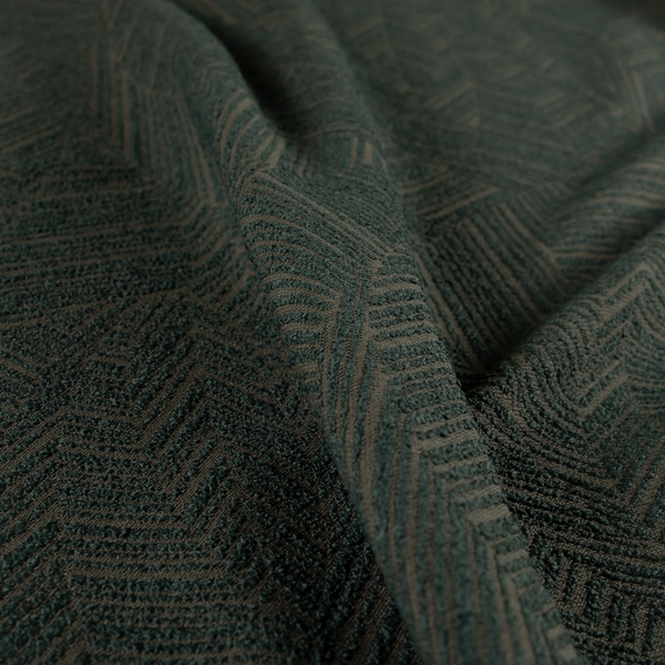 Cotswold Abstract Pattern Dark Teal Colour Upholstery Fabric CTR-2556 - Made To Measure Curtains