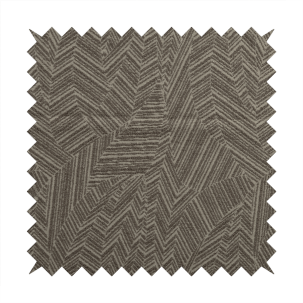 Cotswold Abstract Pattern Brown Colour Upholstery Fabric CTR-2560