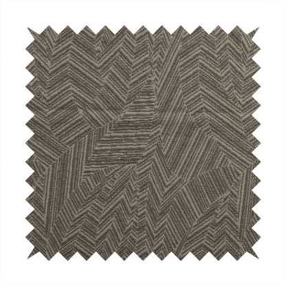 Cotswold Abstract Pattern Brown Colour Upholstery Fabric CTR-2560