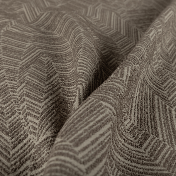 Cotswold Abstract Pattern Brown Colour Upholstery Fabric CTR-2560 - Made To Measure Curtains