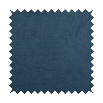 Atlantic Ribbed Textured Plain Cotton Feel Velvet Blue Upholstery Fabric CTR-2563 - Made To Measure Curtains