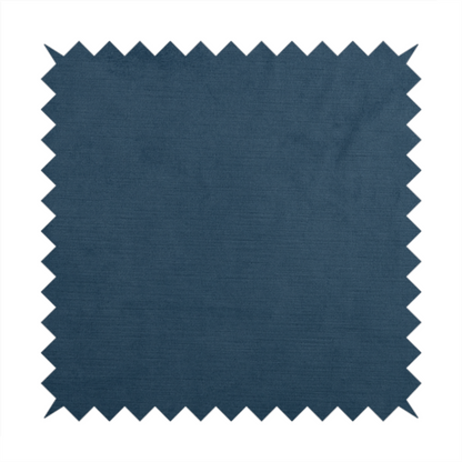 Atlantic Ribbed Textured Plain Cotton Feel Velvet Blue Upholstery Fabric CTR-2563 - Handmade Cushions