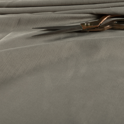 Atlantic Ribbed Textured Plain Cotton Feel Velvet Silver Upholstery Fabric CTR-2567 - Made To Measure Curtains