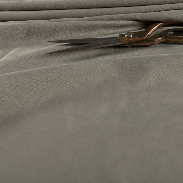 Atlantic Ribbed Textured Plain Cotton Feel Velvet Silver Upholstery Fabric CTR-2567 - Handmade Cushions