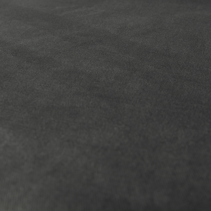 Atlantic Ribbed Textured Plain Cotton Feel Velvet Grey Upholstery Fabric CTR-2568