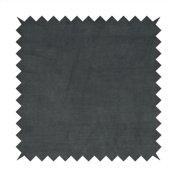 Atlantic Ribbed Textured Plain Cotton Feel Velvet Grey Upholstery Fabric CTR-2569