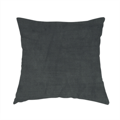 Atlantic Ribbed Textured Plain Cotton Feel Velvet Grey Upholstery Fabric CTR-2569 - Handmade Cushions