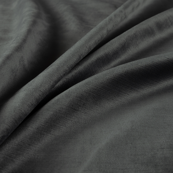 Atlantic Ribbed Textured Plain Cotton Feel Velvet Grey Upholstery Fabric CTR-2569 - Handmade Cushions