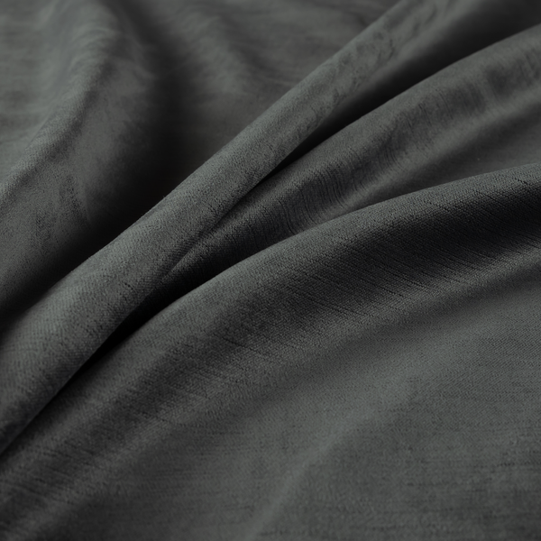 Atlantic Ribbed Textured Plain Cotton Feel Velvet Grey Upholstery Fabric CTR-2569 - Made To Measure Curtains