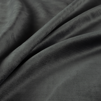 Atlantic Ribbed Textured Plain Cotton Feel Velvet Grey Upholstery Fabric CTR-2569 - Made To Measure Curtains