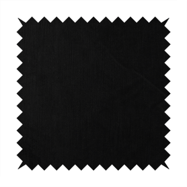 Atlantic Ribbed Textured Plain Cotton Feel Velvet Black Upholstery Fabric CTR-2570 - Roman Blinds