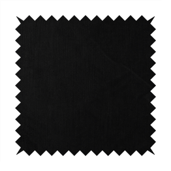 Atlantic Ribbed Textured Plain Cotton Feel Velvet Black Upholstery Fabric CTR-2570 - Handmade Cushions