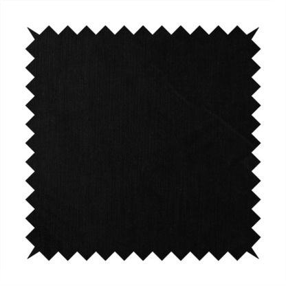 Atlantic Ribbed Textured Plain Cotton Feel Velvet Black Upholstery Fabric CTR-2570 - Handmade Cushions