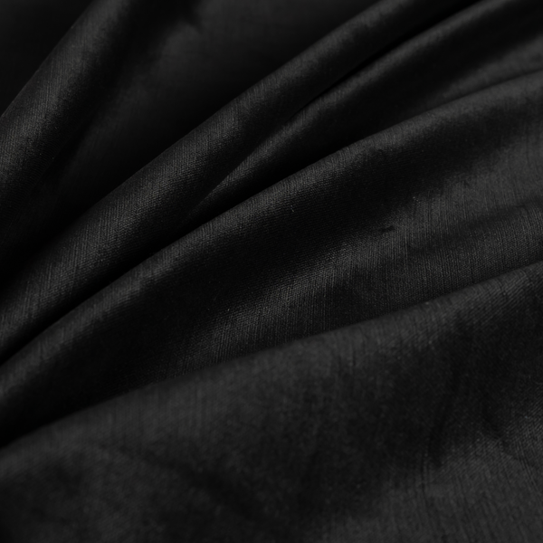 Atlantic Ribbed Textured Plain Cotton Feel Velvet Black Upholstery Fabric CTR-2570 - Roman Blinds