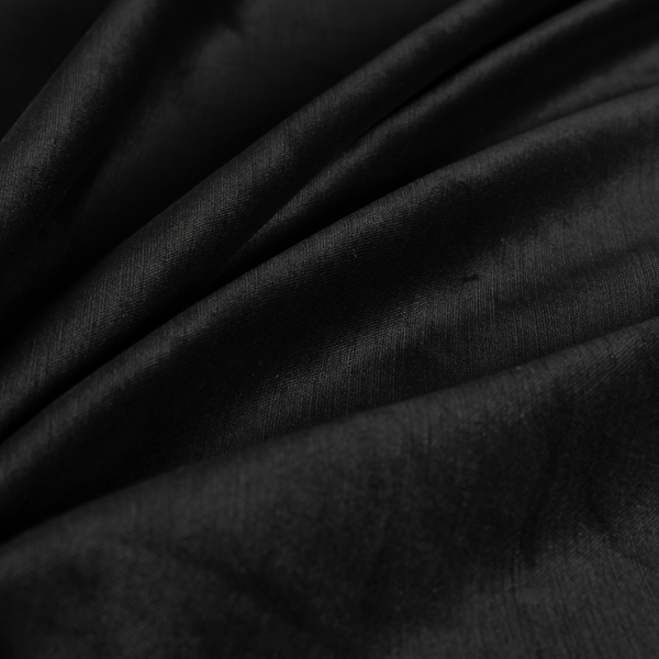 Atlantic Ribbed Textured Plain Cotton Feel Velvet Black Upholstery Fabric CTR-2570 - Made To Measure Curtains