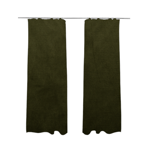 Atlantic Ribbed Textured Plain Cotton Feel Velvet Green Upholstery Fabric CTR-2574 - Made To Measure Curtains