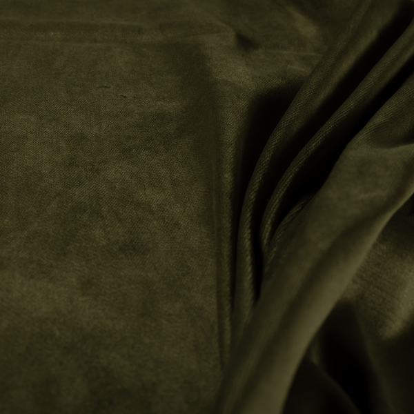 Atlantic Ribbed Textured Plain Cotton Feel Velvet Green Upholstery Fabric CTR-2574 - Roman Blinds