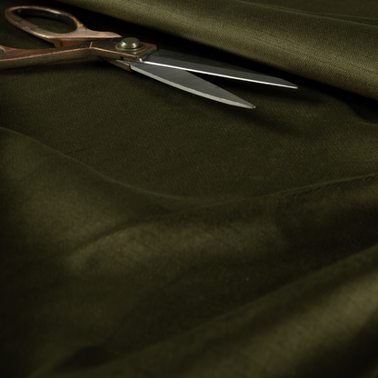 Atlantic Ribbed Textured Plain Cotton Feel Velvet Green Upholstery Fabric CTR-2574