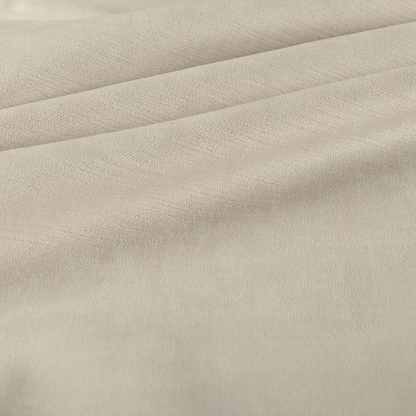 Atlantic Ribbed Textured Plain Cotton Feel Velvet White Upholstery Fabric CTR-2576