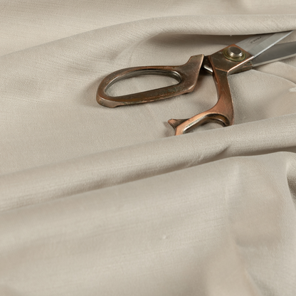 Atlantic Ribbed Textured Plain Cotton Feel Velvet White Upholstery Fabric CTR-2576 - Roman Blinds