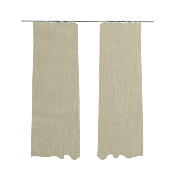 Atlantic Ribbed Textured Plain Cotton Feel Velvet Cream Upholstery Fabric CTR-2577 - Made To Measure Curtains