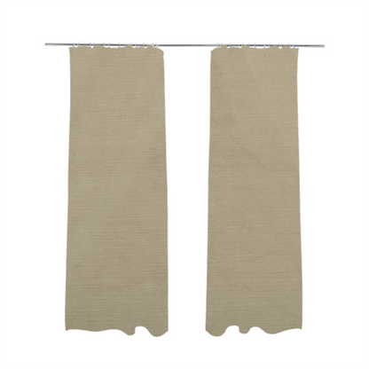 Atlantic Ribbed Textured Plain Cotton Feel Velvet Beige Upholstery Fabric CTR-2578 - Made To Measure Curtains