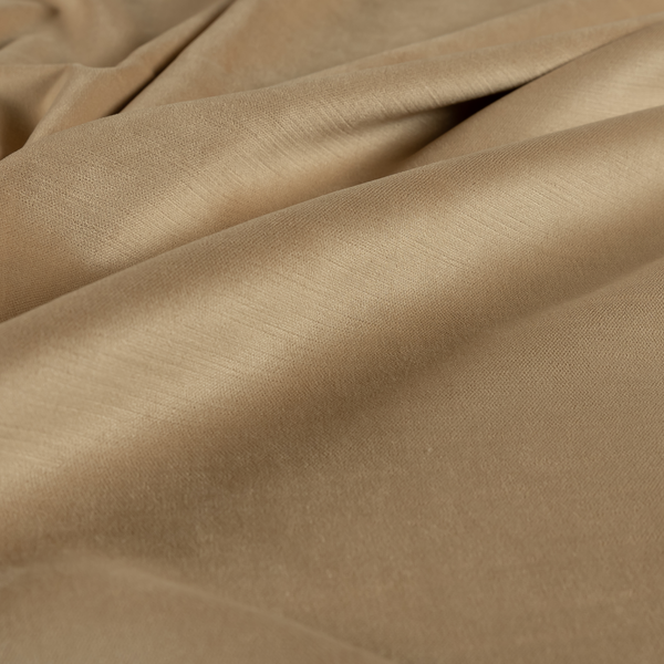 Atlantic Ribbed Textured Plain Cotton Feel Velvet Beige Upholstery Fabric CTR-2579