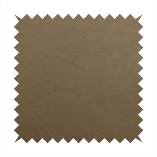 Atlantic Ribbed Textured Plain Cotton Feel Velvet Brown Upholstery Fabric CTR-2580