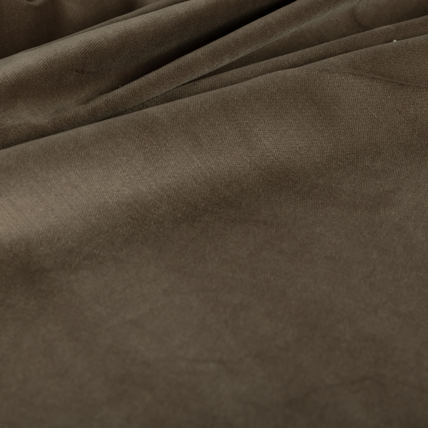 Atlantic Ribbed Textured Plain Cotton Feel Velvet Brown Upholstery Fabric CTR-2582 - Made To Measure Curtains