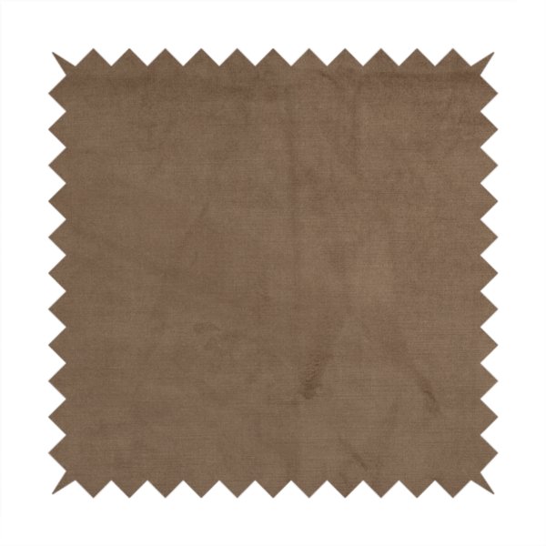 Atlantic Ribbed Textured Plain Cotton Feel Velvet Brown Upholstery Fabric CTR-2583