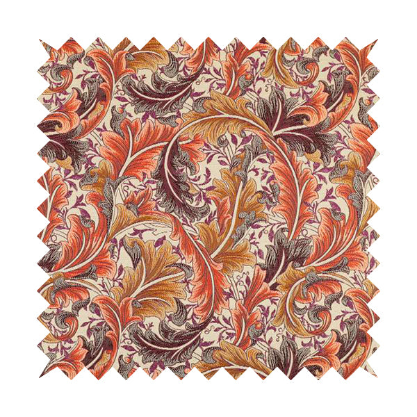 Colarto Collection Passion Colourful In Floral Pattern Chenille Furnishing Fabric CTR-259 - Made To Measure Curtains