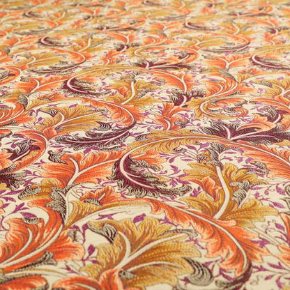 Colarto Collection Passion Colourful In Floral Pattern Chenille Furnishing Fabric CTR-259 - Made To Measure Curtains