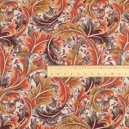 Colarto Collection Passion Colourful In Floral Pattern Chenille Furnishing Fabric CTR-259 - Roman Blinds