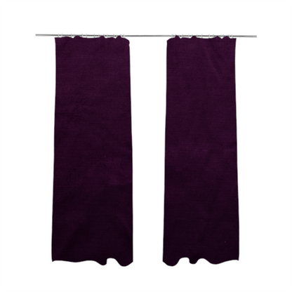 Atlantic Ribbed Textured Plain Cotton Feel Velvet Purple Upholstery Fabric CTR-2592 - Made To Measure Curtains