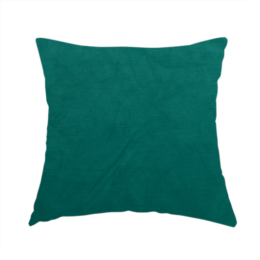 Atlantic Ribbed Textured Plain Cotton Feel Velvet Teal Upholstery Fabric CTR-2595 - Handmade Cushions