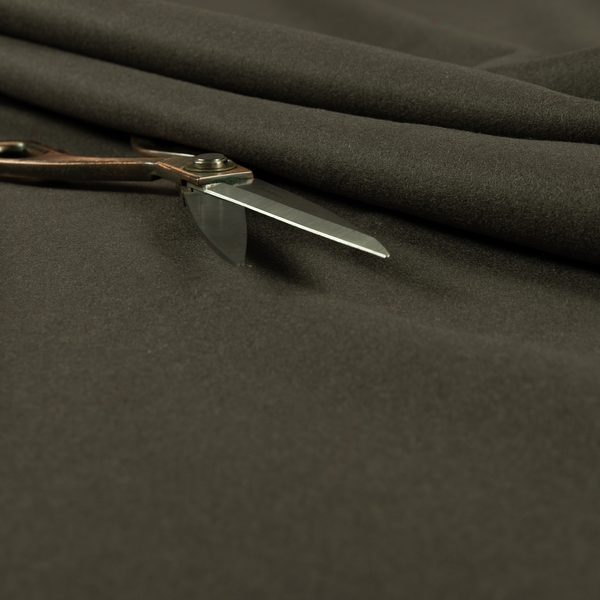 Moorland Plain Wool Brown Colour Upholstery Fabric CTR-2599 - Made To Measure Curtains