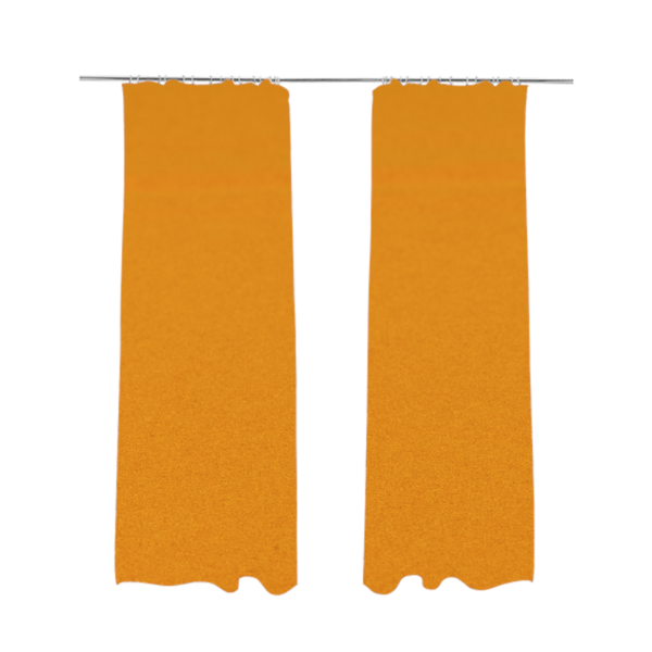 Moorland Plain Wool Orange Colour Upholstery Fabric CTR-2601 - Made To Measure Curtains