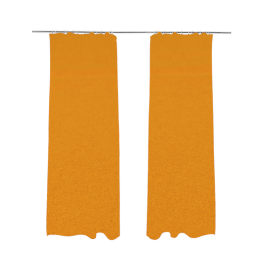 Moorland Plain Wool Orange Colour Upholstery Fabric CTR-2601 - Made To Measure Curtains