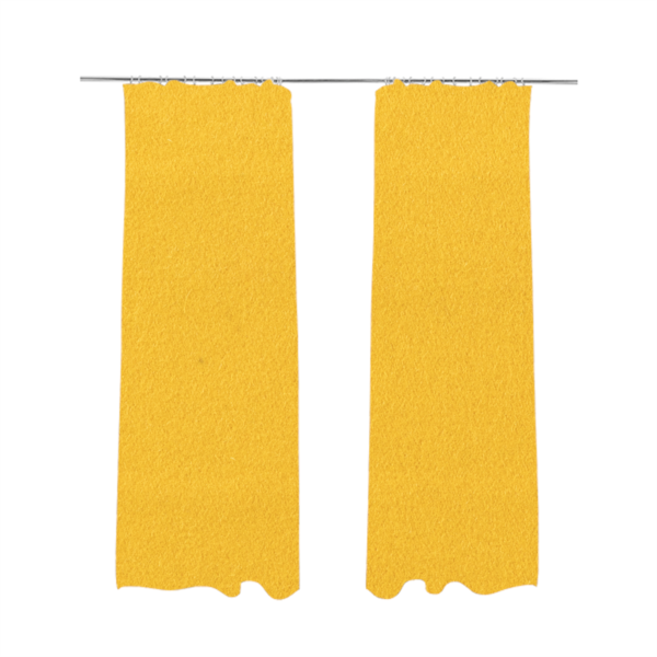 Moorland Plain Wool Yellow Colour Upholstery Fabric CTR-2602 - Made To Measure Curtains