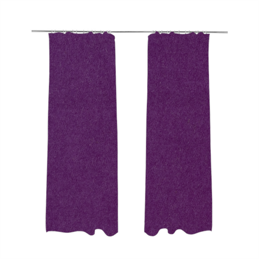 Moorland Plain Wool Purple Colour Upholstery Fabric CTR-2604 - Made To Measure Curtains