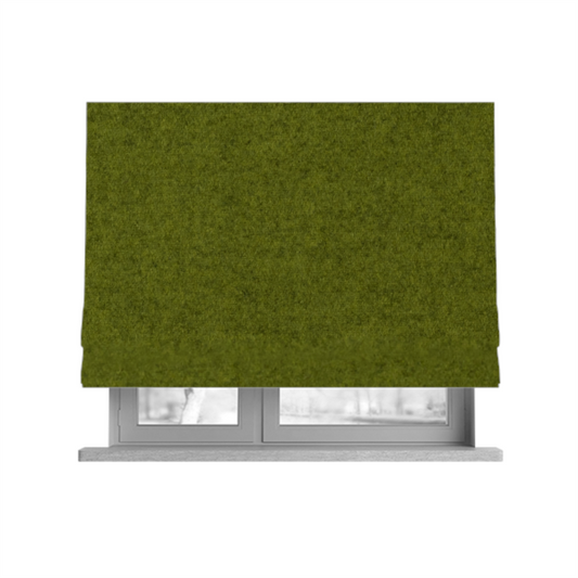 Moorland Plain Wool Green Colour Upholstery Fabric CTR-2606 - Roman Blinds