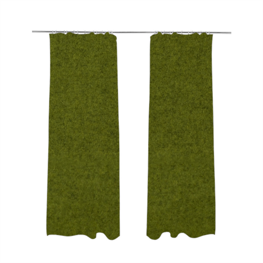 Moorland Plain Wool Green Colour Upholstery Fabric CTR-2606 - Made To Measure Curtains