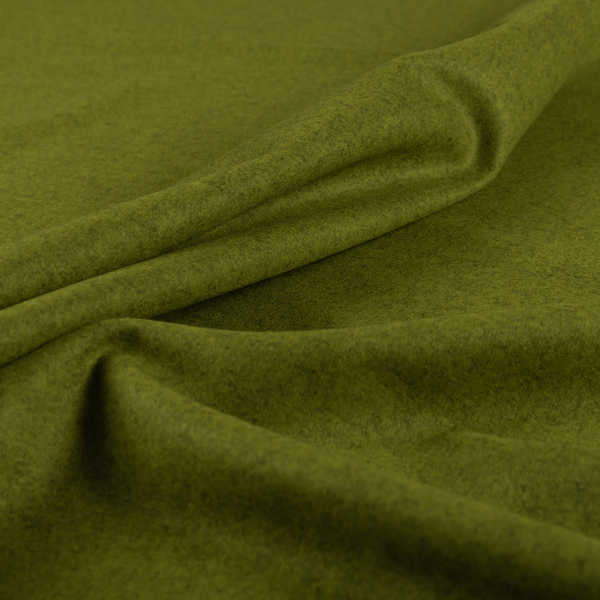 Moorland Plain Wool Green Colour Upholstery Fabric CTR-2606 - Made To Measure Curtains