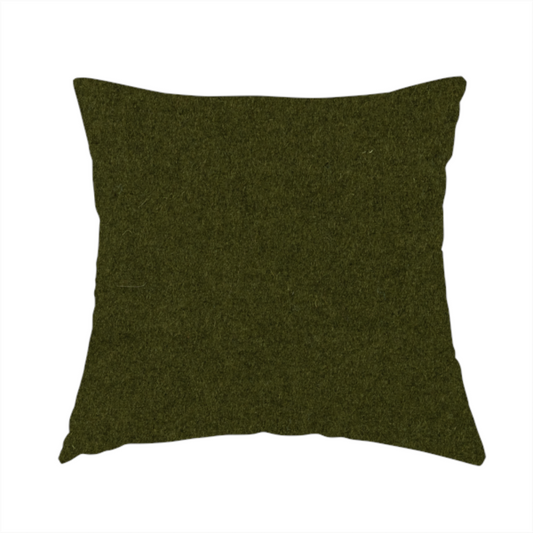Moorland Plain Wool Green Colour Upholstery Fabric CTR-2607 - Handmade Cushions