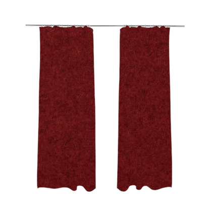 Moorland Plain Wool Red Colour Upholstery Fabric CTR-2608 - Made To Measure Curtains