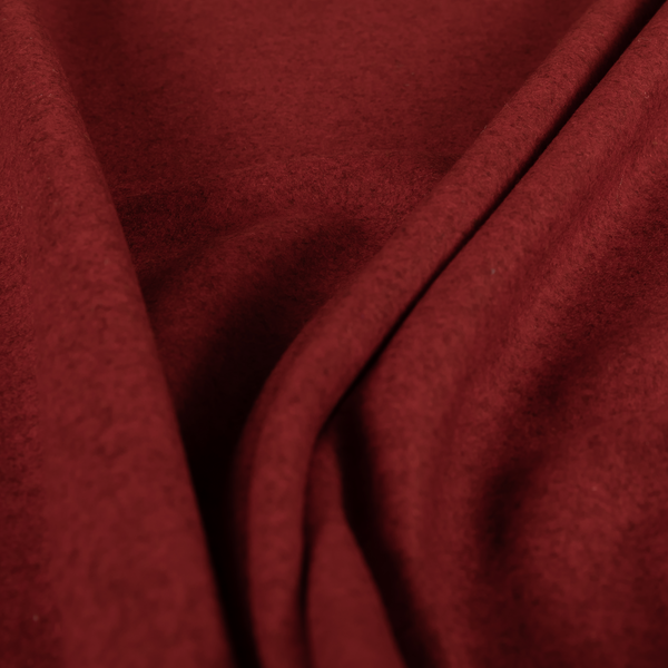 Moorland Plain Wool Red Colour Upholstery Fabric CTR-2608 - Made To Measure Curtains