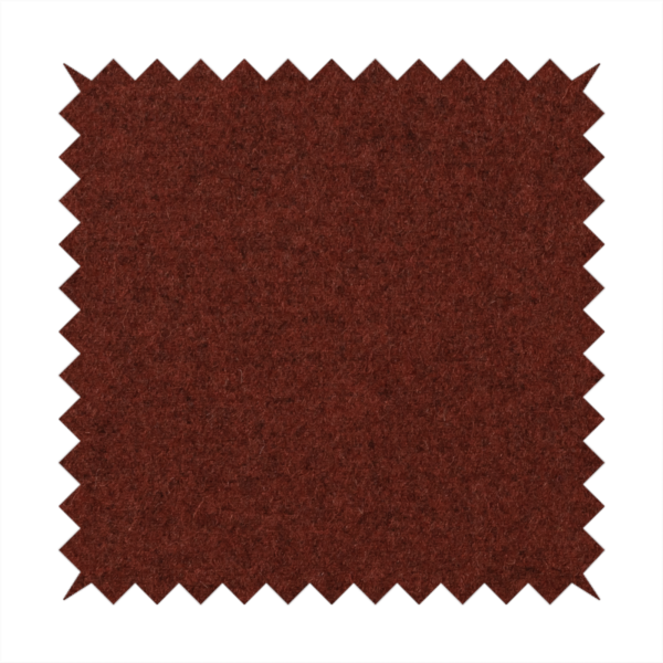 Moorland Plain Wool Red Colour Upholstery Fabric CTR-2609 - Made To Measure Curtains