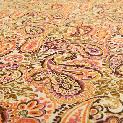 Colarto Collection Passion Colourful In Paisley Pattern Chenille Furnishing Fabric CTR-261
