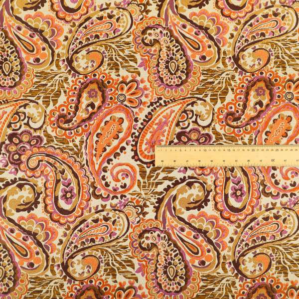 Colarto Collection Passion Colourful In Paisley Pattern Chenille Furnishing Fabric CTR-261